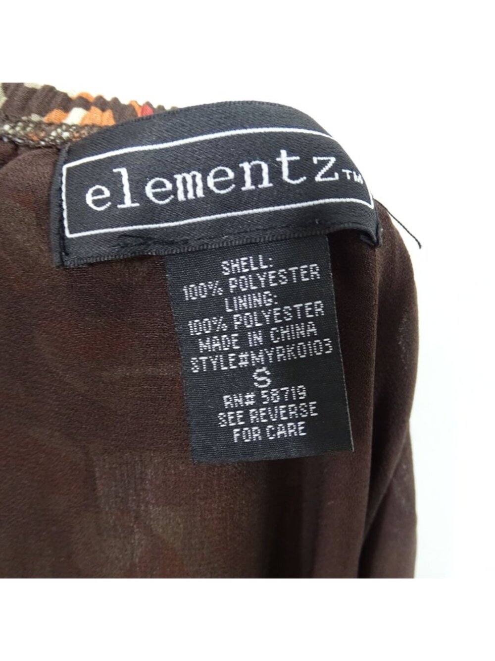 Elementz Multicolor Abstract A-line Midi Skirt Women Size S Y2K Office Retro - Picture 6 of 11